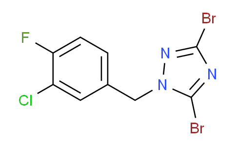 CAS No. 1240573-58-3, 3,5-Dibromo-1-[(3-chloro-4-fluorophenyl)methyl]-1h-1,2,4-triazole