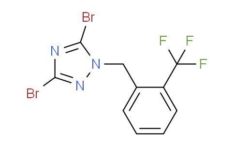 CAS No. 1240571-69-0, 3,5-Dibromo-1-{[2-(trifluoromethyl)phenyl]methyl}-1h-1,2,4-triazole