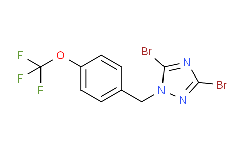 CAS No. 1240574-08-6, 3,5-Dibromo-1-{[4-(trifluoromethoxy)phenyl]methyl}-1h-1,2,4-triazole