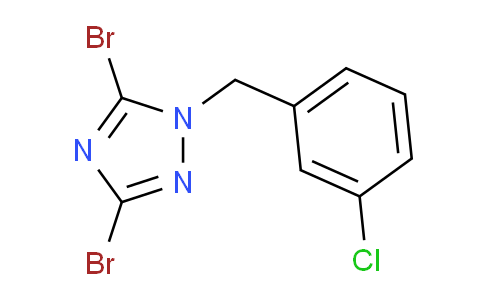 CAS No. 1240571-54-3, 3,5-Dibromo-1-[(3-chlorophenyl)methyl]-1h-1,2,4-triazole