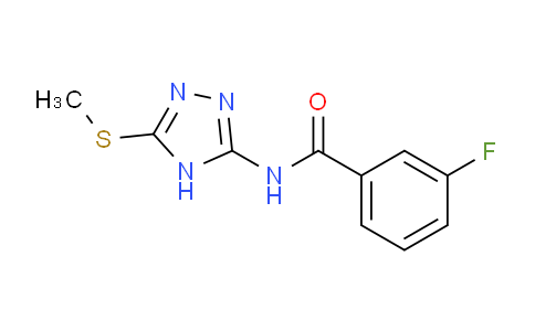 CAS No. 1021266-89-6, 3-Fluoro-n-[5-(methylsulfanyl)-4h-1,2,4-triazol-3-yl]benzamide