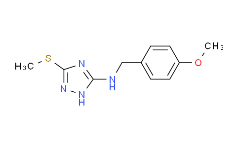 CAS No. 1021266-90-9, N-[(4-Methoxyphenyl)methyl]-3-(methylsulfanyl)-1h-1,2,4-triazol-5-amine