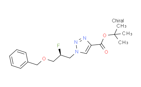 CAS No. 1853165-96-4, tert-Butyl (S)-1-(3-(benzyloxy)-2-fluoropropyl)-1H-1,2,3-triazole-4-carboxylate