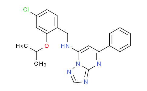 CAS No. 1637300-25-4, (4-Chloro-2-isopropoxy-benzyl)-(5-phenyl-[1,2,4]triazolo[1,5-a]pyrimidin-7-yl)-amine