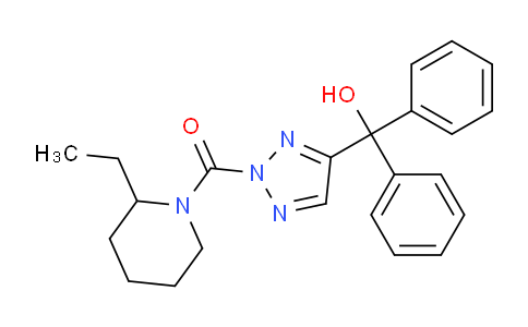 CAS No. 2055172-43-3, (2-ethylpiperidin-1-yl)-[4-[hydroxy(diphenyl)methyl]triazol-2-yl]methanone