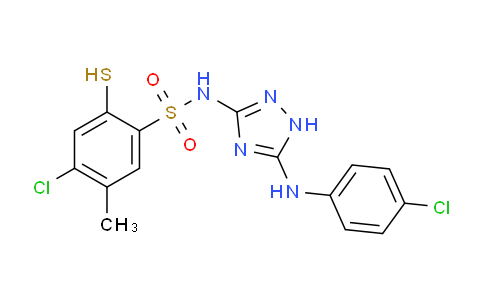 DY769907 | 170747-33-8 | 4-Chloro-N-[5-(4-chloroanilino)-1H-1,2,4-triazol-3-yl]-5- methyl-2-sulfanylbenzenesulfonamide