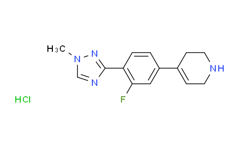 CAS No. 2020069-42-3, 4-(3-fluoro-4-(1-methyl-1H-1,2,4-triazol-3-yl)phenyl)-1,2,3,6-tetrahydropyridine hydrochloride