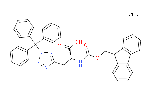 CAS No. 1820569-95-6, (2R)-2-({[(9H-fluoren-9-yl)methoxy]carbonyl}amino)-3-[2-(triphenylmethyl)-2H-1,2,3,4-tetrazol-5-yl]propanoic acid