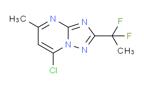 CAS No. 1281860-67-0, 7-chloro-2-(1,1-difluoroethyl)-5-methyl-[1,2,4]triazolo[1,5-a]pyrimidine