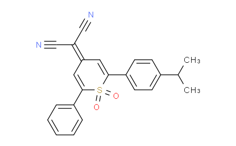 CAS No. 174493-15-3, 2-(2-(4-isopropylphenyl)-1,1-dioxido-6-phenyl-4H-thiopyran-4-ylidene)malononitrile
