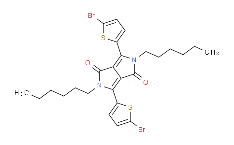 CAS No. 1214906-01-0, 3,6-bis(5-bromothiophen-2-yl)-2,5-dihexyl-2,5-dihydropyrrolo[3,4-c]pyrrole-1,4-dione
