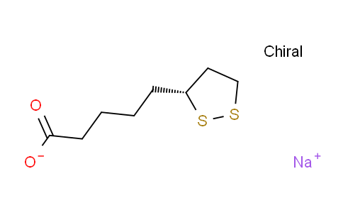 CAS No. 176110-81-9, sodium (R)-5-(1,2-dithiolan-3-yl)pentanoate