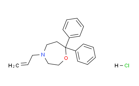 CAS No. 60162-94-9, 4-allyl-7,7-diphenyl-1,4-oxazepane hydrochloride