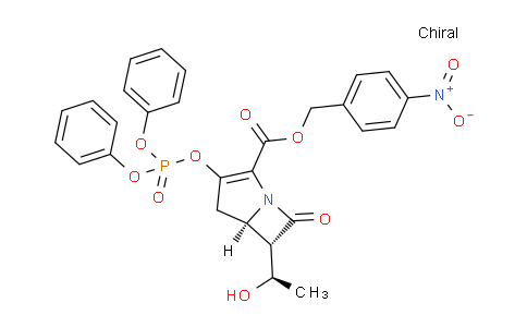 CAS No. 75321-08-3, 4-nitrobenzyl (5R,6S)-3-((diphenoxyphosphoryl)oxy)-6-((R)-1-hydroxyethyl)-7-oxo-1-azabicyclo[3.2.0]hept-2-ene-2-carboxylate