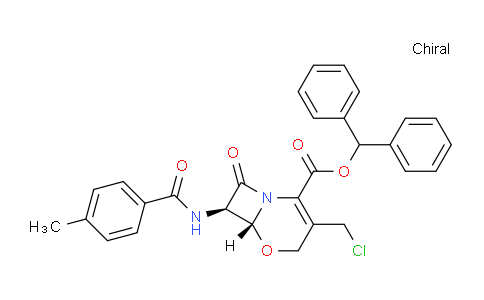 CAS No. 91177-27-4, benzhydryl (6R,7R)-3-(chloromethyl)-7-(4-methylbenzamido)-8-oxo-5-oxa-1-azabicyclo[4.2.0]oct-2-ene-2-carboxylate
