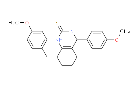 CAS No. 65331-30-8, 8-(4-Methoxybenzylidene)-4-(4-methoxyphenyl)-3,4,5,6,7,8-hexahydroquinazoline-2(1H)-thione