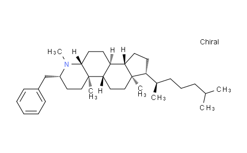 CAS No. 5758-90-7, (2R,4AR,4bS,6aR,7R,9aS,9bS,11aR)-2-benzyl-1,4a,6a-trimethyl-7-((R)-6-methylheptan-2-yl)hexadecahydro-1H-indeno[5,4-f]quinoline