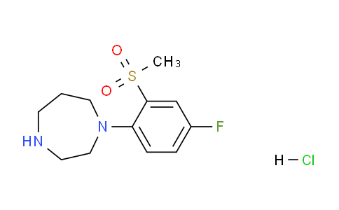 CAS No. 1185015-65-9, 1-(4-Fluoro-2-(methylsulfonyl)phenyl)-1,4-diazepane hydrochloride
