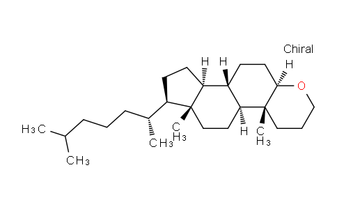 CAS No. 2672-41-5, (4AR,4bS,6aR,7R,9aS,9bS,11aR)-4a,6a-dimethyl-7-((R)-6-methylheptan-2-yl)hexadecahydroindeno[5,4-f]chromene