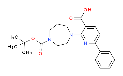 CAS No. 946385-39-3, 2-(4-(tert-Butoxycarbonyl)-1,4-diazepan-1-yl)-6-phenylnicotinic acid