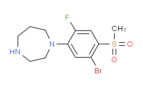 CAS No. 1020722-22-8, 1-(5-Bromo-2-fluoro-4-(methylsulfonyl)phenyl)-1,4-diazepane