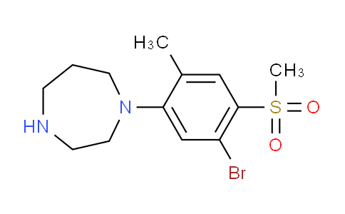 CAS No. 1020722-24-0, 1-(5-Bromo-2-methyl-4-(methylsulfonyl)phenyl)-1,4-diazepane