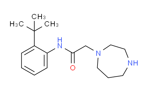 CAS No. 1351386-16-7, N-(2-(tert-Butyl)phenyl)-2-(1,4-diazepan-1-yl)acetamide