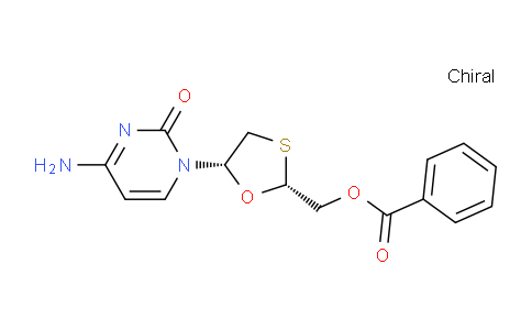 CAS No. 143957-12-4, [(2R,5S)-5-(4-amino-2-oxopyrimidin-1-yl)-1,3-oxathiolan-2-yl]methyl benzoate