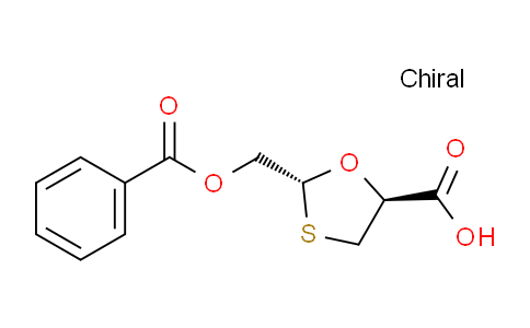 CAS No. 143957-11-3, (2R,5S)-2-(benzoyloxymethyl)-1,3-oxathiolane-5-carboxylic acid