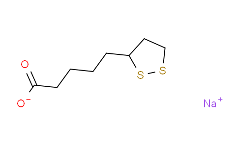 CAS No. 2319-84-8, sodium 5-(1,2-dithiolan-3-yl)pentanoate