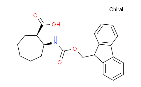 CAS No. 1212250-46-8, (1R,2S)-2-((((9H-Fluoren-9-yl)methoxy)carbonyl)amino)cycloheptanecarboxylic acid