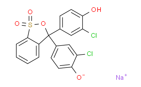 CAS No. 123333-64-2, sodium 2-chloro-4-(3-(3-chloro-4-hydroxyphenyl)-1,1-dioxido-3H-benzo[c][1,2]oxathiol-3-yl)phenolate