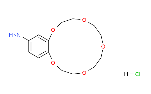 CAS No. 111076-66-5, 2,3,5,6,8,9,11,12-Octahydrobenzo[b][1,4,7,10,13]-pentaoxacyclopentadecin-15-amine hydrochloride