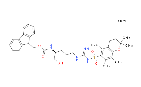CAS No. 213336-24-4, (S)-(9H-Fluoren-9-yl)methyl (1-hydroxy-5-(3-((2,2,5,7,8-pentamethylchroman-6-yl)sulfonyl)guanidino)pentan-2-yl)carbamate