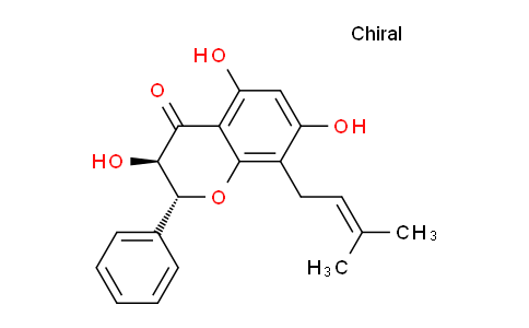 CAS No. 87440-56-0, (2R,3R)-3,5,7-trihydroxy-8-(3-methylbut-2-en-1-yl)-2-phenylchroman-4-one