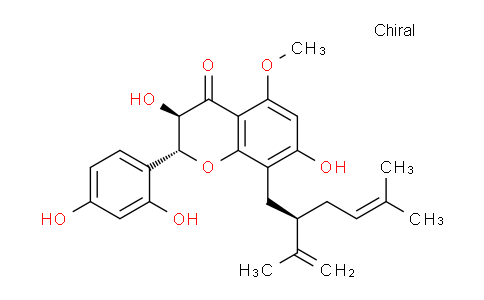 CAS No. 99119-69-4, (2R,3R)-2-(2,4-dihydroxyphenyl)-3,7-dihydroxy-5-methoxy-8-((R)-5-methyl-2-(prop-1-en-2-yl)hex-4-en-1-yl)chroman-4-one