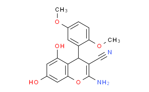 CAS No. 865542-38-7, 2-Amino-4-(2,5-dimethoxyphenyl)-5,7-dihydroxy-4H-chromene-3-carbonitrile