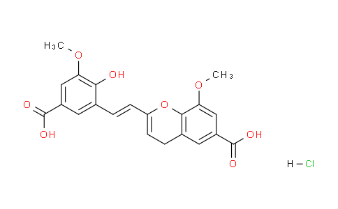 CAS No. 764660-81-3, 2-(5-Carboxy-2-hydroxy-3-methoxystyryl)-8-methoxy-4H-chromene-6-carboxylic acid hydrochloride