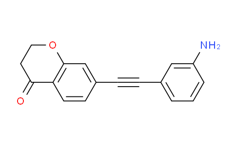CAS No. 1251032-97-9, 7-((3-Aminophenyl)ethynyl)chroman-4-one