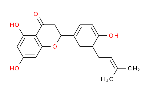 CAS No. 119240-82-3, 5,7-Dihydroxy-2-(4-hydroxy-3-(3-methylbut-2-en-1-yl)phenyl)chroman-4-one