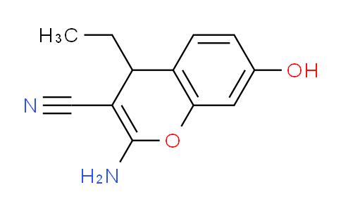CAS No. 406195-80-0, 2-Amino-4-ethyl-7-hydroxy-4H-chromene-3-carbonitrile