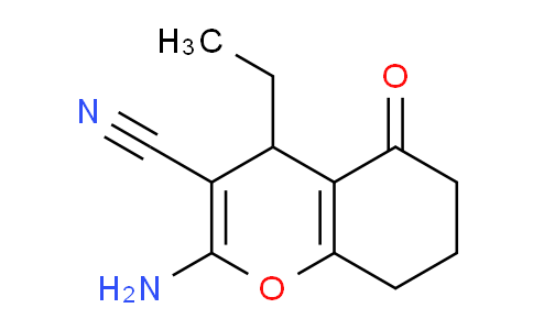 CAS No. 476210-27-2, 2-Amino-4-ethyl-5-oxo-5,6,7,8-tetrahydro-4H-chromene-3-carbonitrile