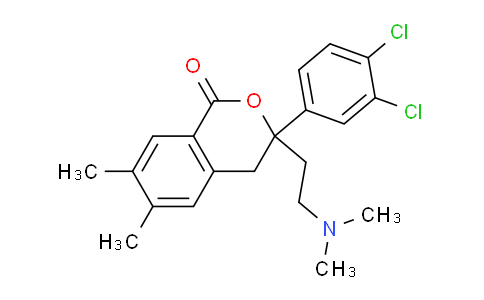 CAS No. 1236376-40-1, 3-(3,4-Dichlorophenyl)-3-(2-(dimethylamino)ethyl)-6,7-dimethylisochroman-1-one