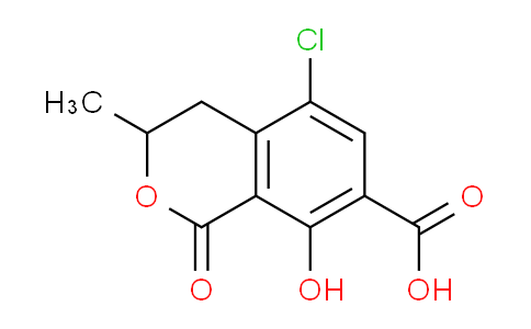 CAS No. 16281-39-3, 5-Chloro-8-hydroxy-3-methyl-1-oxoisochroman-7-carboxylic acid