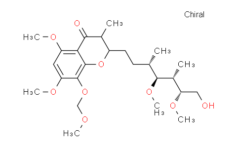 CAS No. 276690-22-3, 2-((3S,4S,5S,6R)-7-Hydroxy-4,6-dimethoxy-3,5-dimethylheptyl)-5,7-dimethoxy-8-(methoxymethoxy)-3-methylchroman-4-one