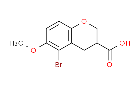 CAS No. 1170270-79-7, 5-Bromo-6-methoxychroman-3-carboxylic acid