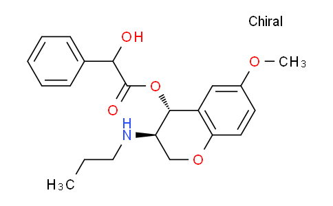 CAS No. 123671-95-4, (3R,4R)-6-Methoxy-3-(propylamino)chroman-4-ol 2-hydroxy-2-phenylacetate