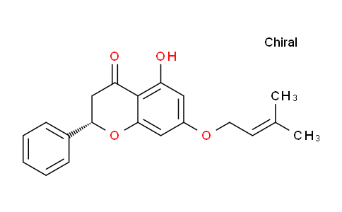 CAS No. 94393-10-9, (S)-5-Hydroxy-7-((3-methylbut-2-en-1-yl)oxy)-2-phenylchroman-4-one