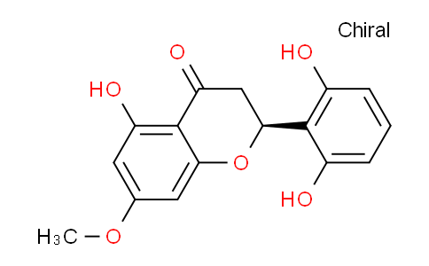 CAS No. 129138-49-4, (S)-2-(2,6-Dihydroxyphenyl)-5-hydroxy-7-methoxychroman-4-one