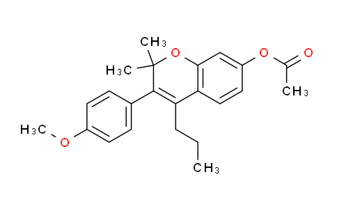 CAS No. 5218-94-0, 3-(4-Methoxyphenyl)-2,2-dimethyl-4-propyl-2H-chromen-7-yl acetate